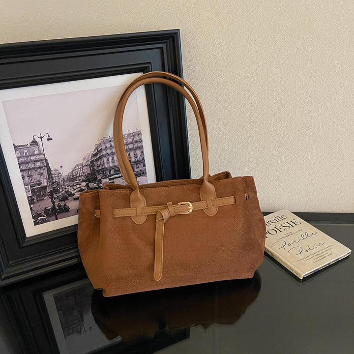 Wildleder-Finish Alltag Handtasche