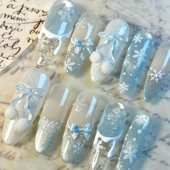 Winter-Themen Press-On Nagelset