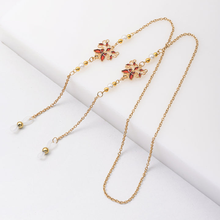 Elegante florale Brillen Kette Karnz