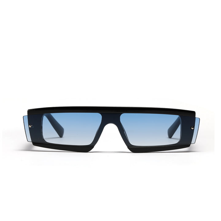 Damen oversized rechteckige Sonnenbrille mit modischem Schildpatt-Design Karnz