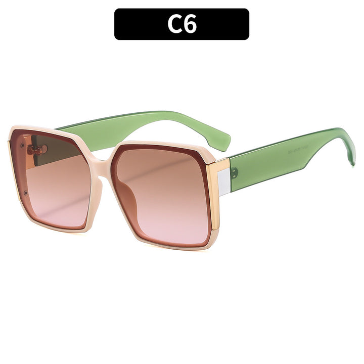 Retro-inspirierte übergroße quadratische Sonnenbrille