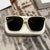 Damen modische quadratische Sonnenbrille mit hochwertigen, farbwechselnden Gläsern Karnz