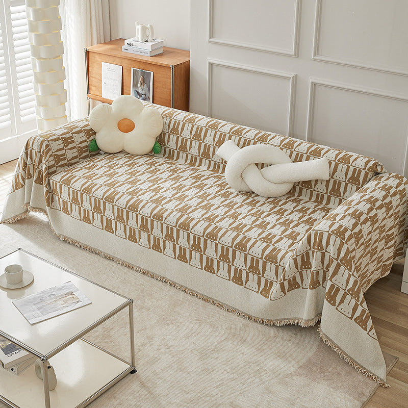 Gemütliche Kaninchenmuster Sofa-Wurfdecke