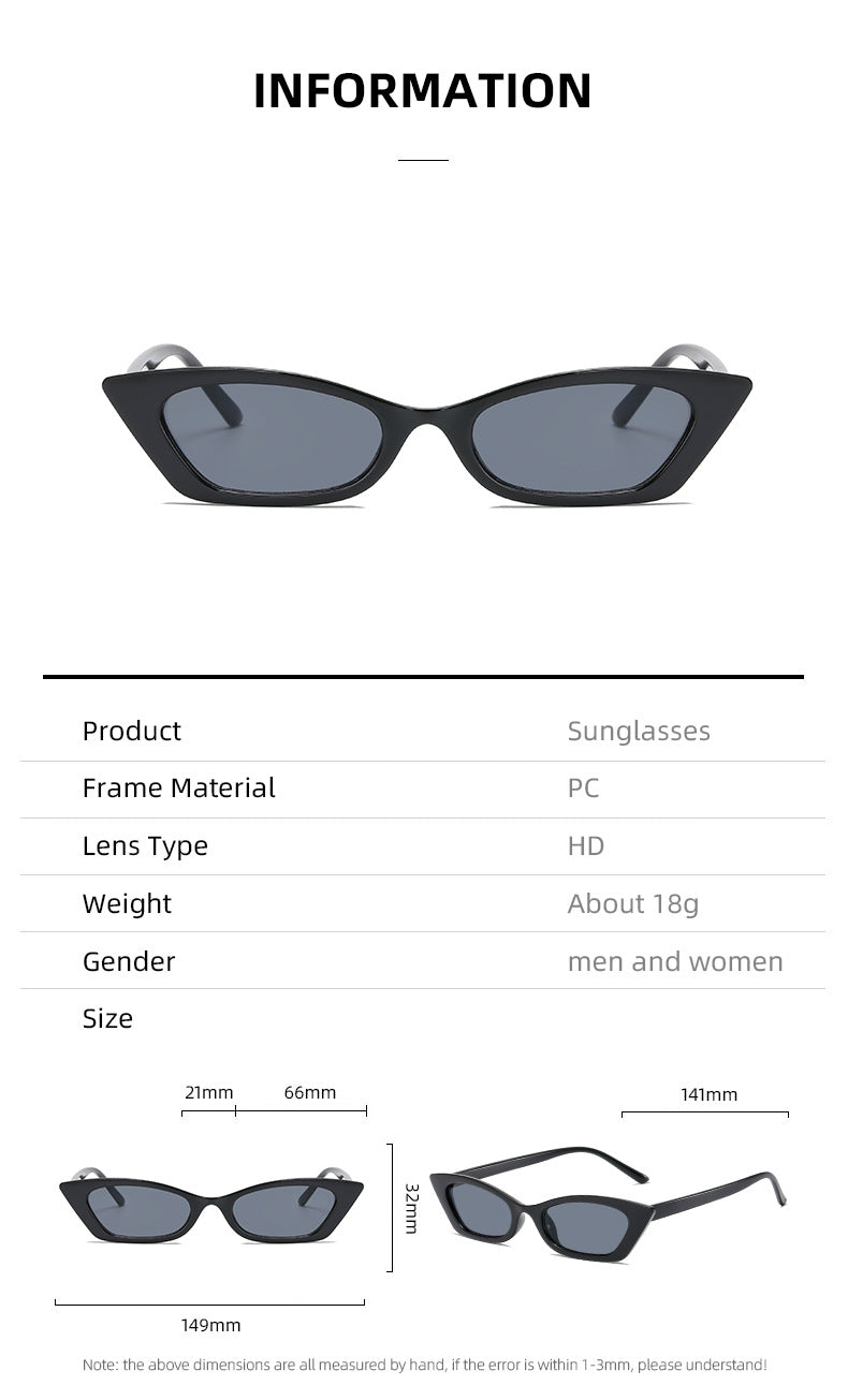 Damen modische Cat-Eye Sonnenbrille mit transparentem Rahmen Karnz