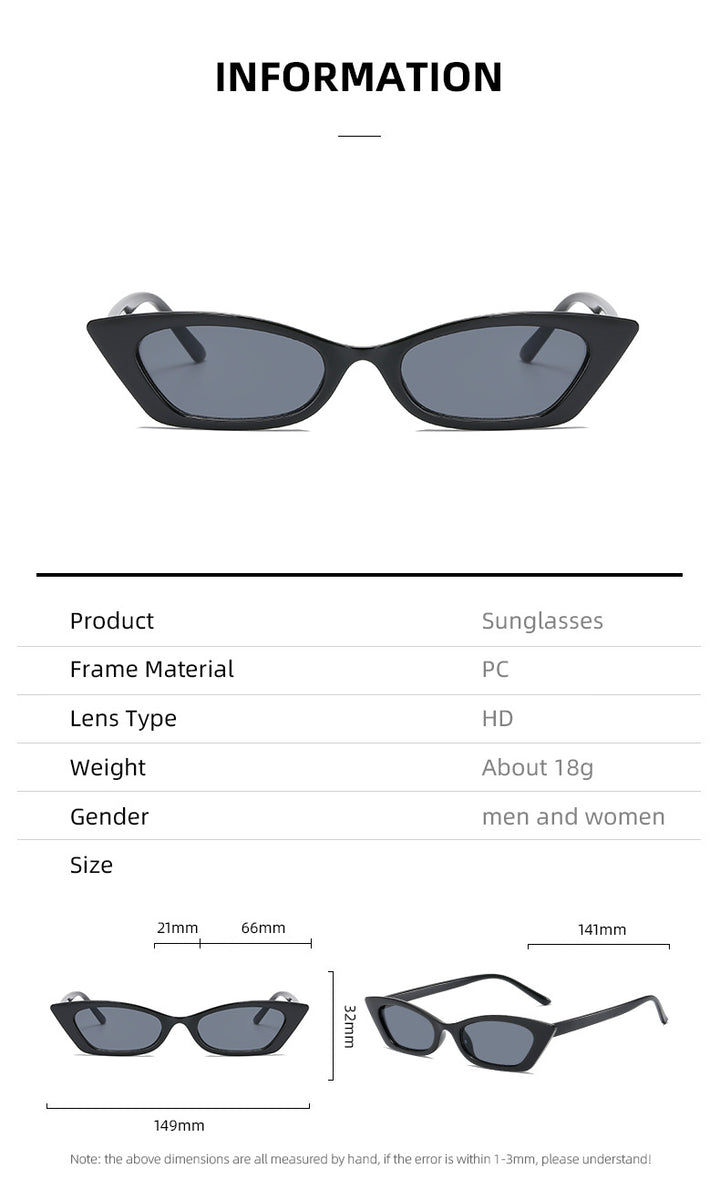 Damen modische Cat-Eye Sonnenbrille mit transparentem Rahmen Karnz