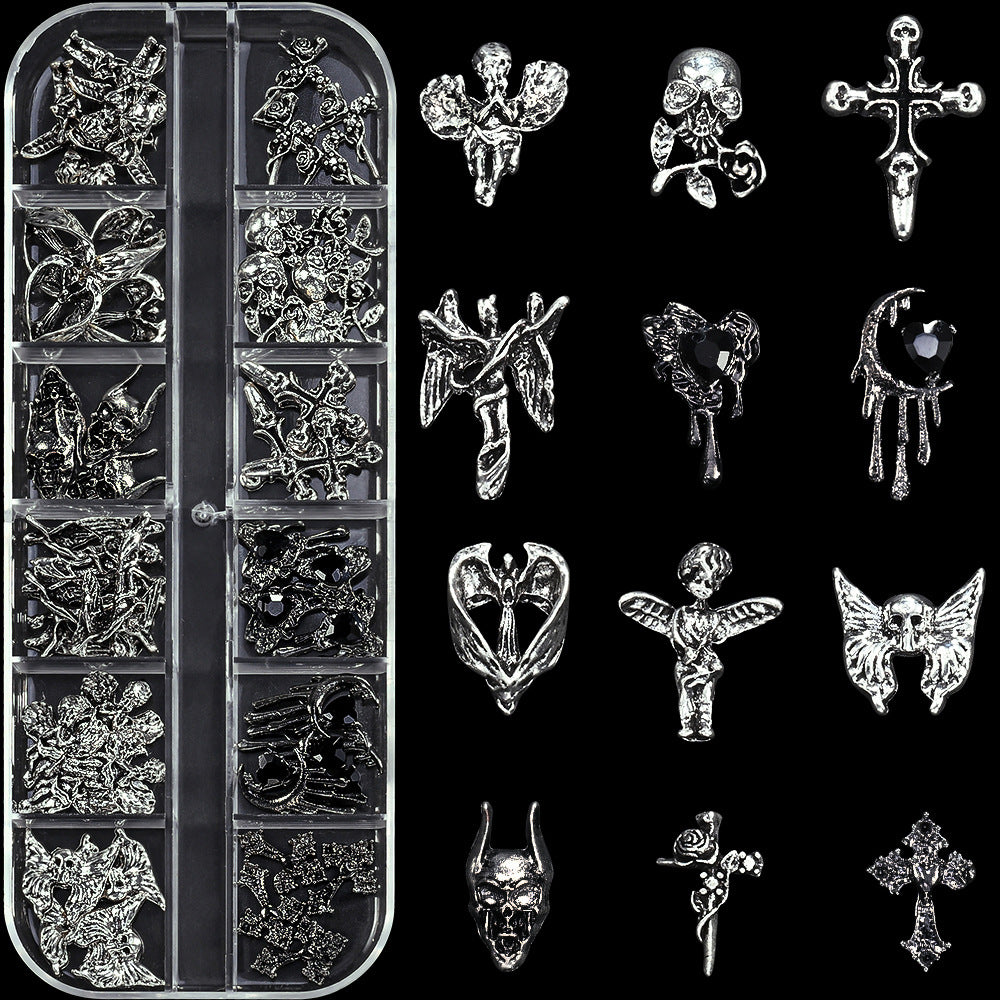 Dekorative Metall-Nagelkunst Charms