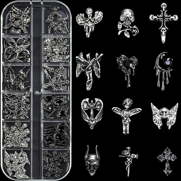 Dekorative Metall-Nagelkunst Charms