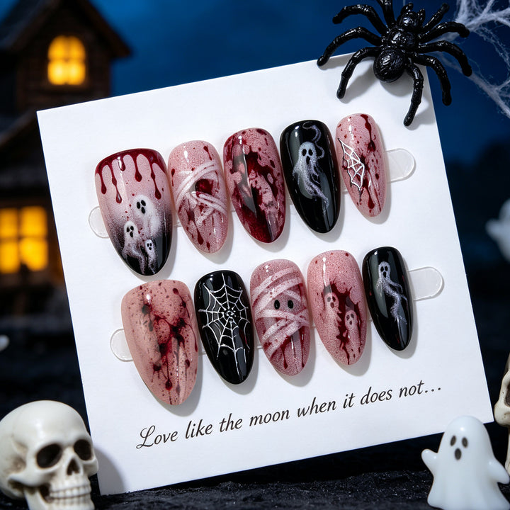 Halloween-Themen Press-On Nagelkunst Set 1790738400