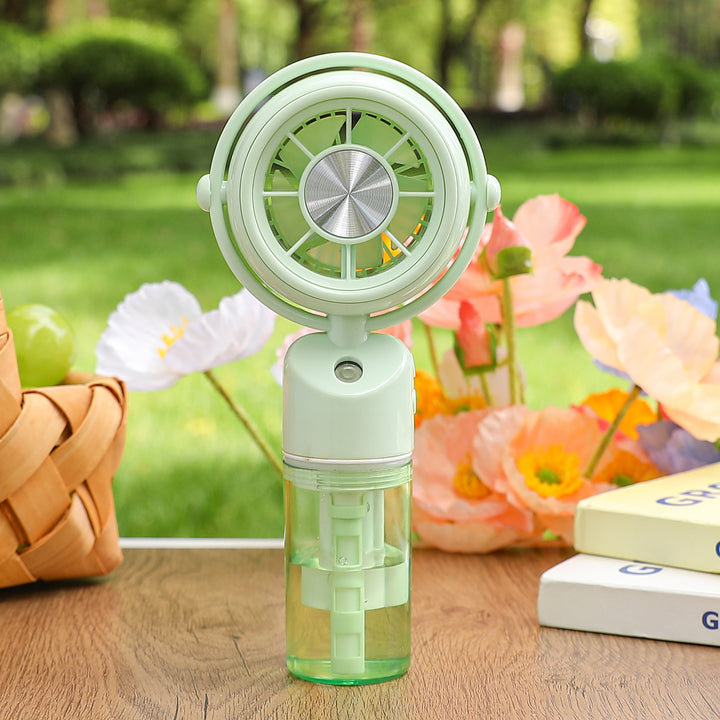 Damen tragbarer Mini-Ventilator mit integrierter Nebelfunktion Karnz