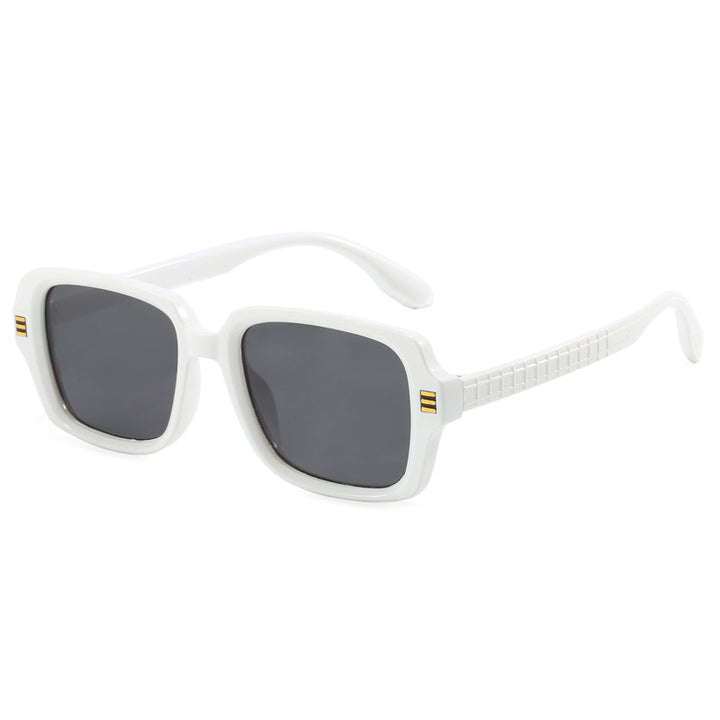 Damen modische quadratische Sonnenbrille mit strukturiertem Rahmen Karnz