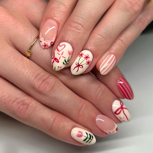 Künstlerisches Floral-Nagelkunst-Set Karnz