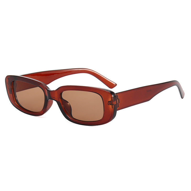 Damen Modische rechteckige Sonnenbrille mit verstellbaren Nasenstege Karnz