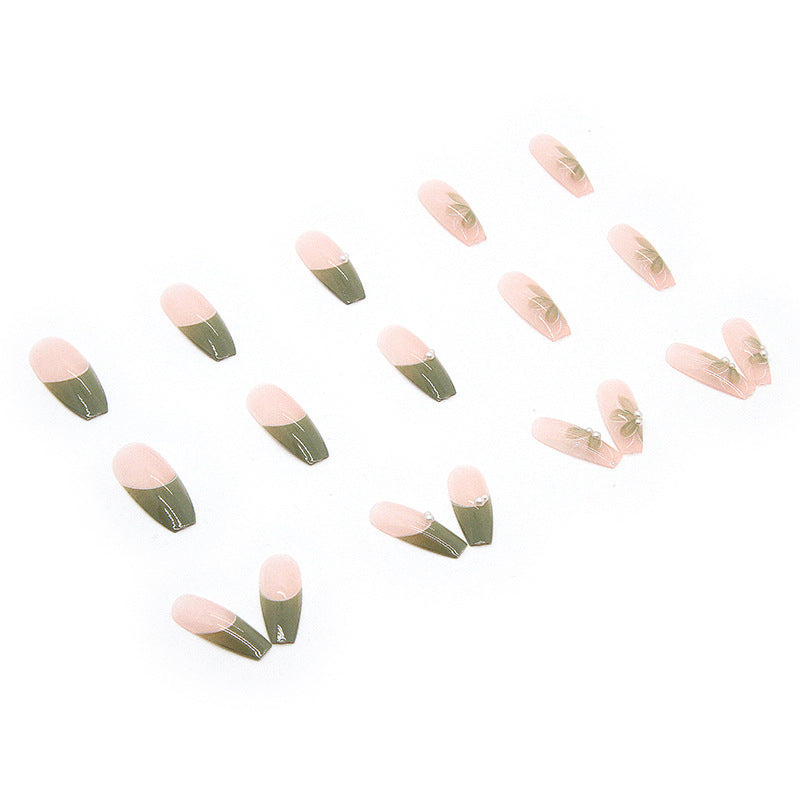 Blumenverzierte Acryl-Nagelkunstverlängerungen
