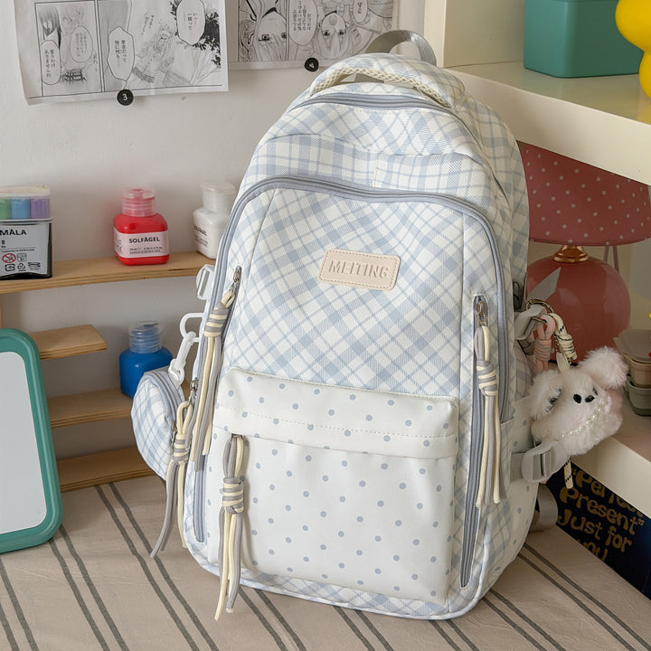 Stylische Karomuster-Rucksack Karnz