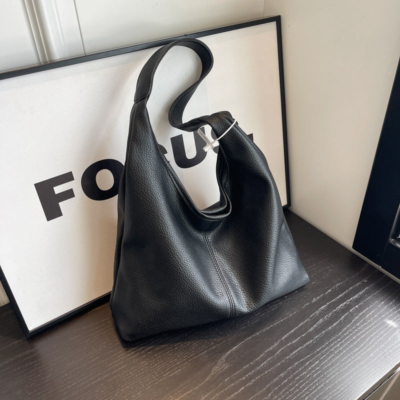 Texturierte Leder Hobo-Tasche Karnz