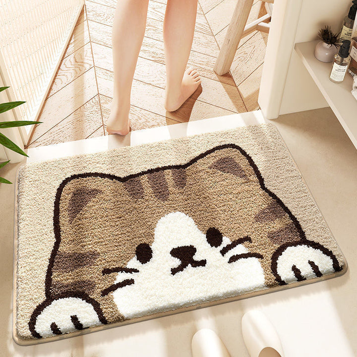 Plüsch Katze Thema Badezimmermatte