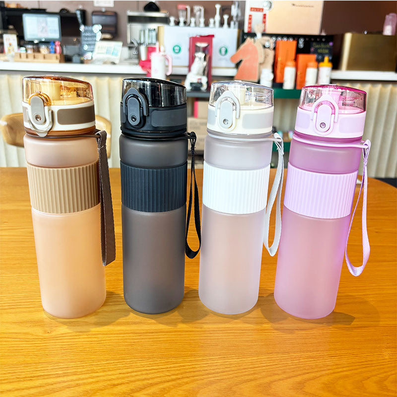 Damen praktische und auslaufsichere Trinkflasche mit integriertem Trageband Karnz