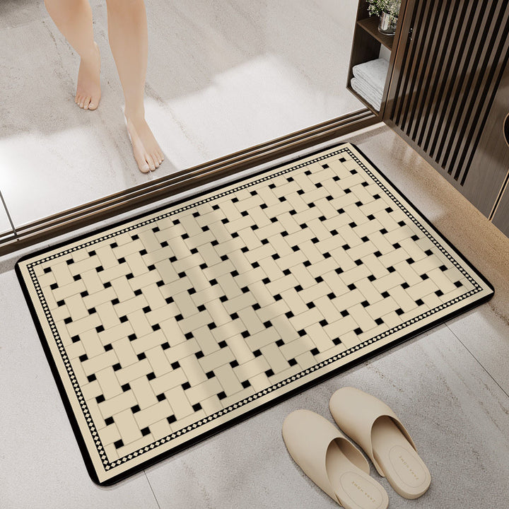 Stylische abstrakte Badematte Karnz