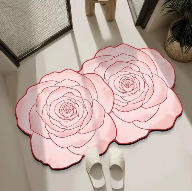 Blumenförmige Badezimmermatte