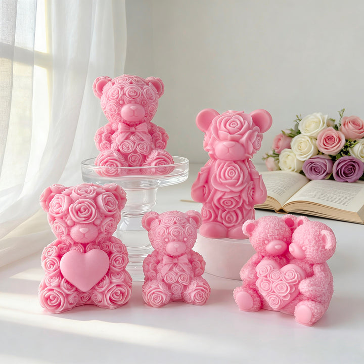 Teddybärförmige Dekorationskerze