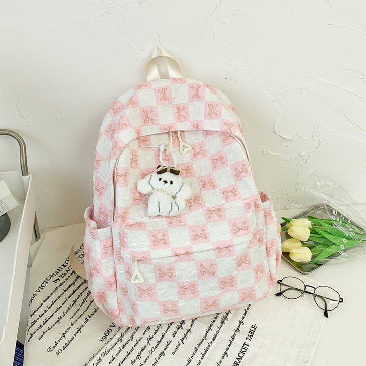 Verspielter Schleifen-Druck-Rucksack