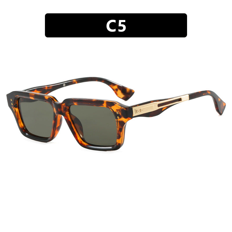 Damen stilvolle quadratische Sonnenbrille mit luxuriösem Schildkrötenmuster und strapazierfähigem Rahmen Karnz