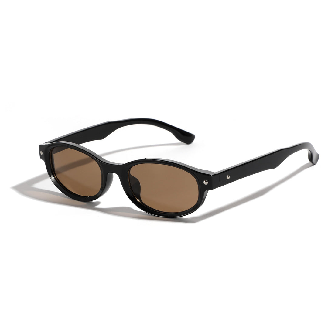 Damen modische Sonnenbrille mit geschwungenem Design und UV-Schutz Karnz