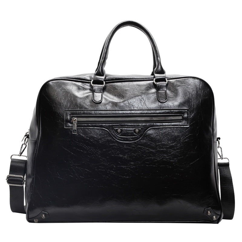 Luxuriöse vintage-inspirierte Leder-Duffle- Tasche Karnz
