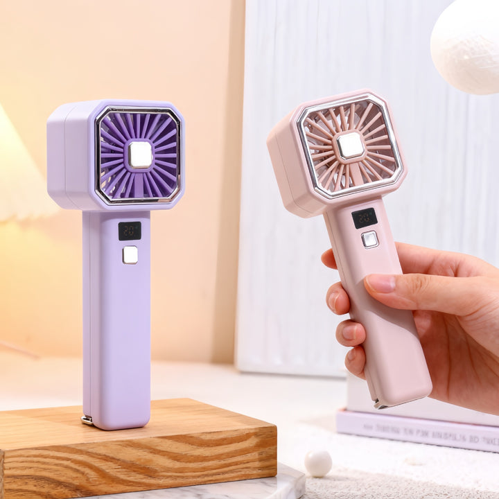 Unisex Tragbarer Handventilator mit digitaler Geschwindigkeitsanzeige Karnz