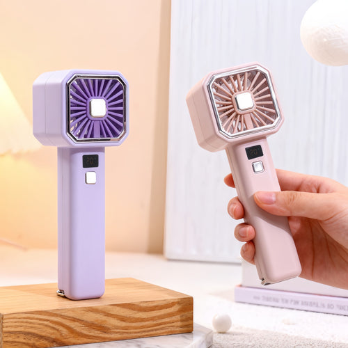 Unisex Tragbarer Handventilator mit digitaler Geschwindigkeitsanzeige Karnz