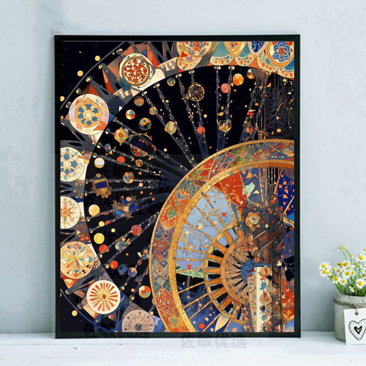 Künstlerischer astronomischer Themen-Leinwanddruck Karnz
