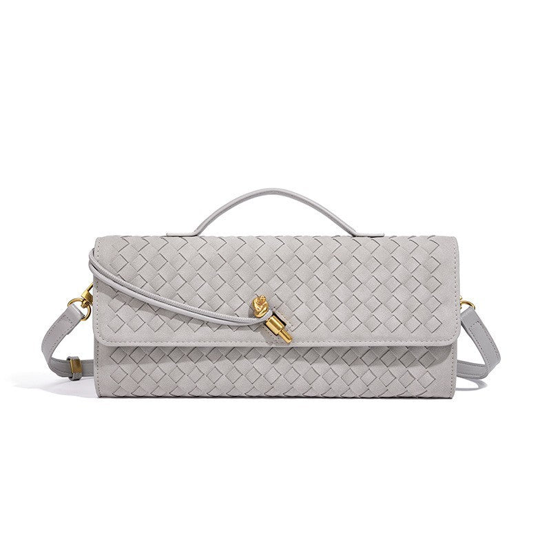 Geflochtene Leder-Clutch Karnz