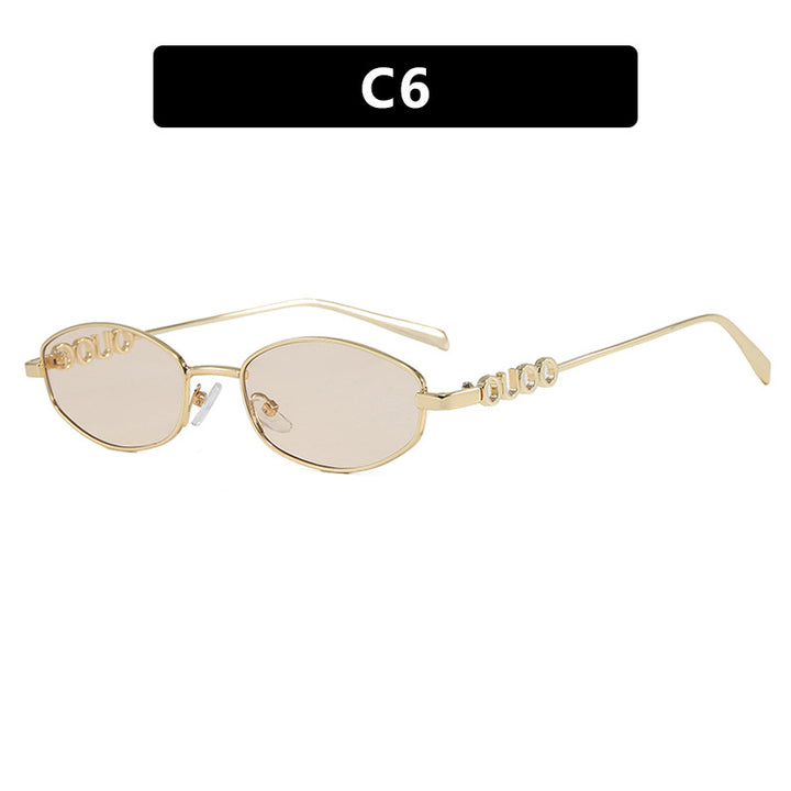 Damen modische Sonnenbrille mit elegantem Edelstahlrahmen und UV-Schutz Karnz