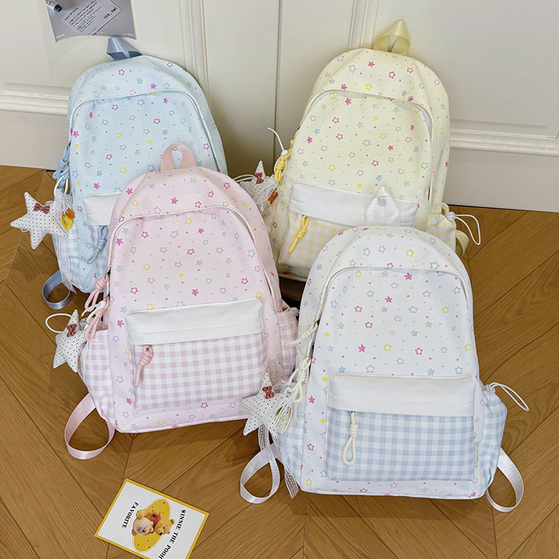 Niedlicher Sternenmuster-Casual-Tag-Rucksack Karnz