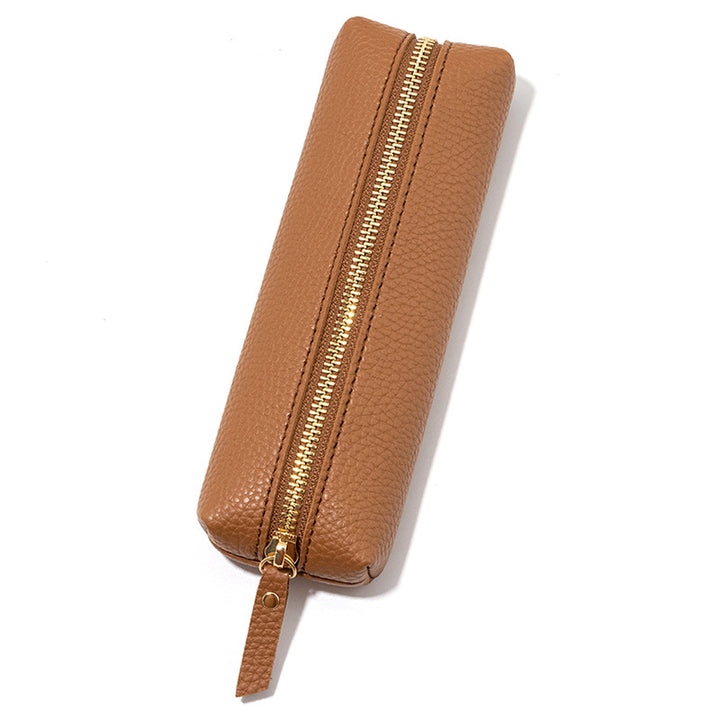 Premium Leder Reißverschluss Bleistift Etui Karnz