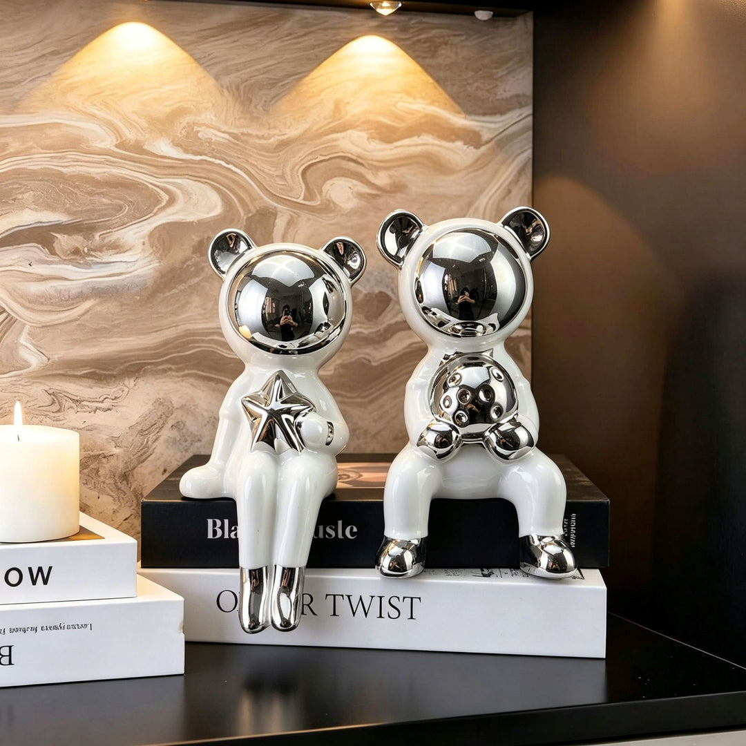 Dekorative Bärenstatue für die Wohnkultur-Darstellung