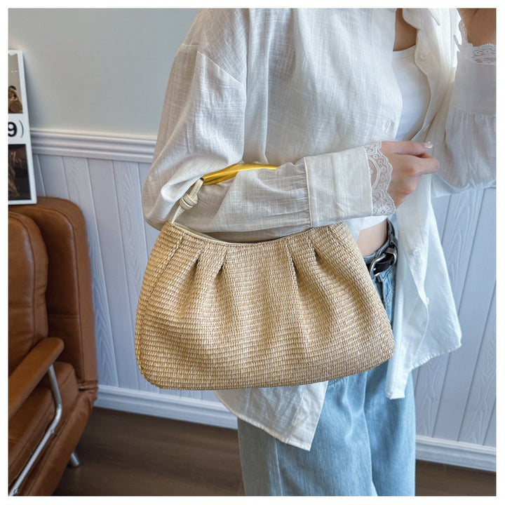 Handtasche mit Elegantem Holzgriff Karnz