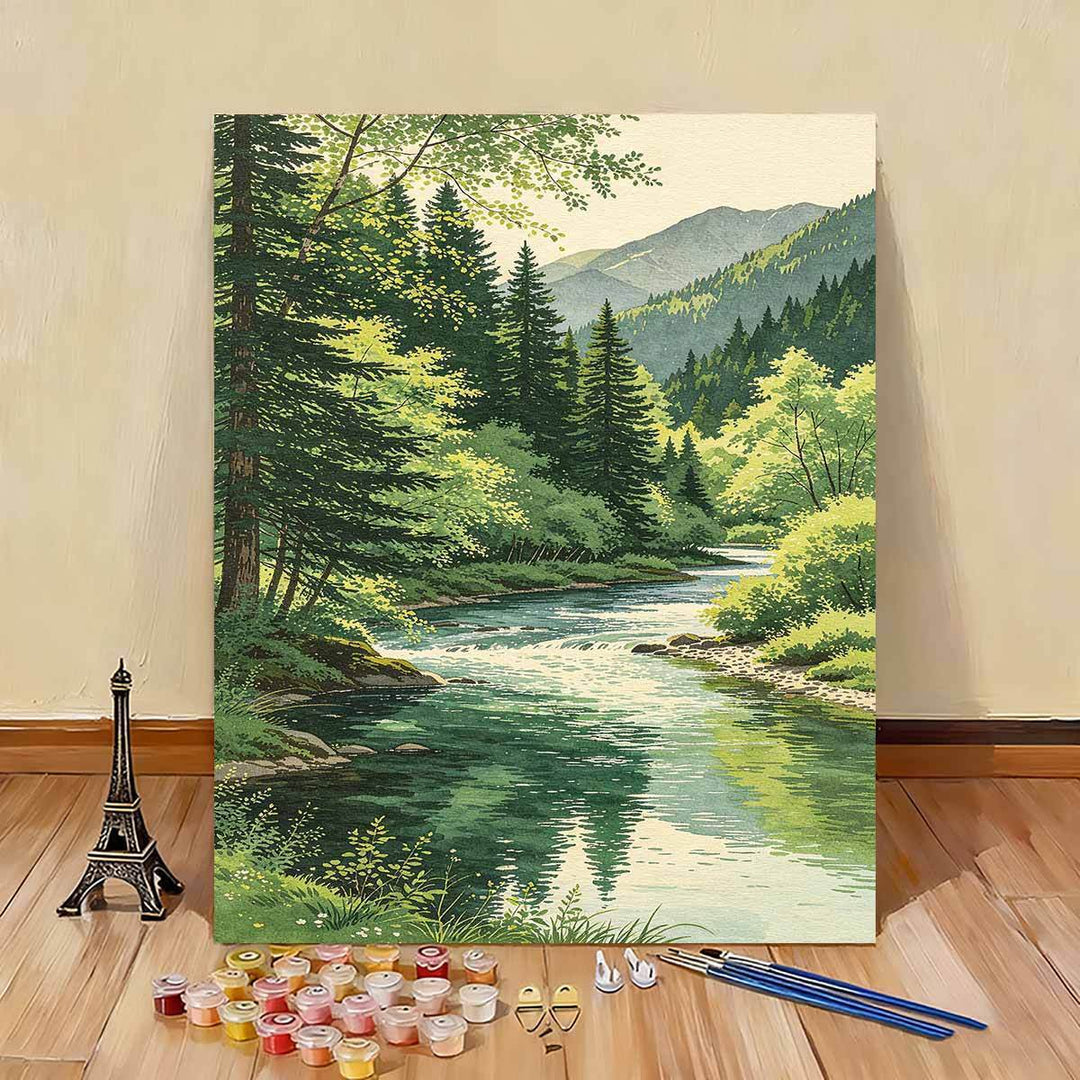 Scenic Nature Landscape Malen nach Zahlen Set Karnz