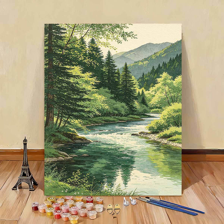 Scenic Nature Landscape Malen nach Zahlen Set Karnz