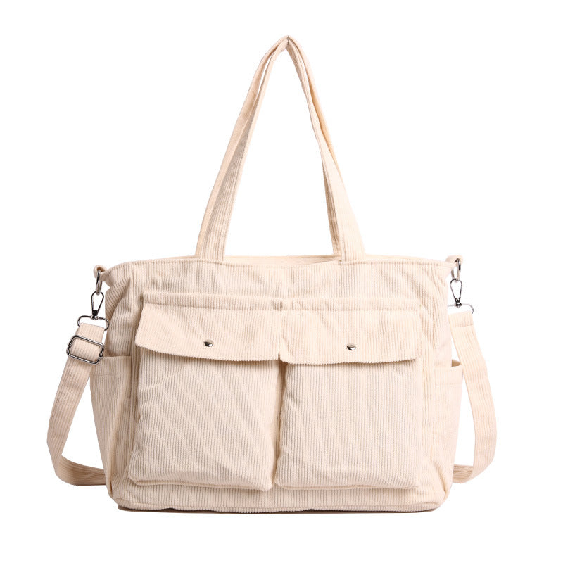 WoSpacious Corduroy Utility Tote Bag Karnz