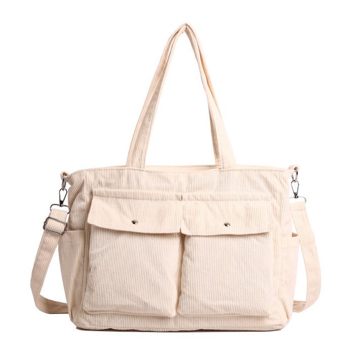 WoSpacious Corduroy Utility Tote Bag Karnz