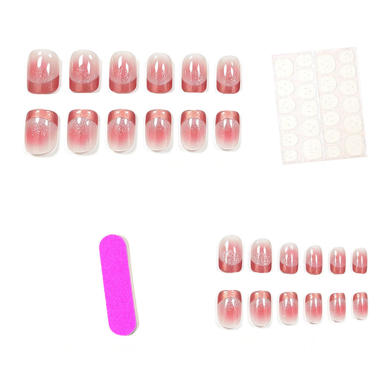 Elegantes Glitter Ombre Nagelkunst Set Karnz