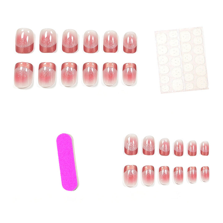 Elegantes Glitter Ombre Nagelkunst Set Karnz