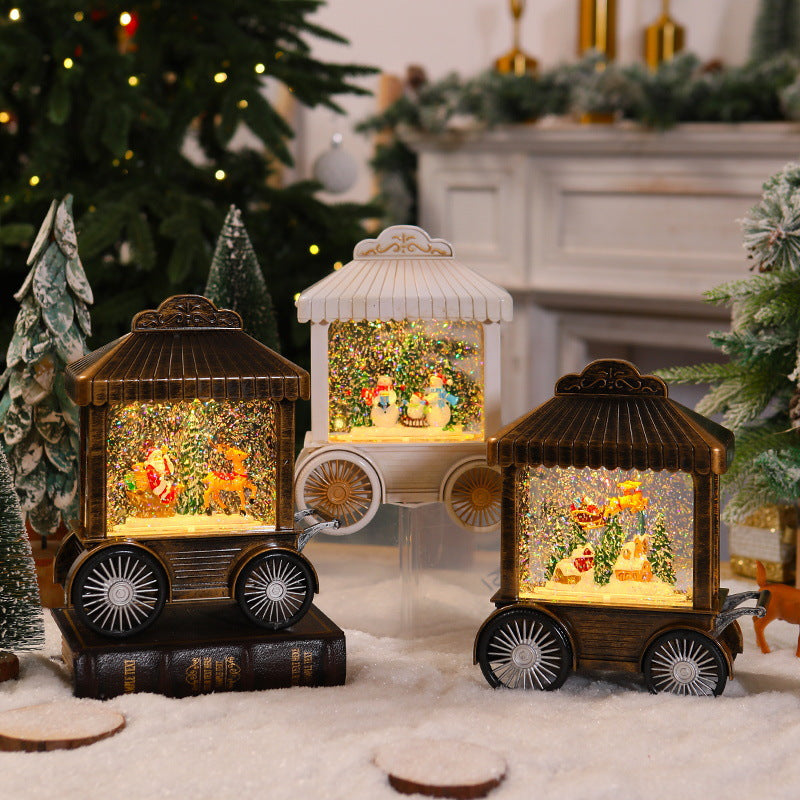 Dekorative Lichter-Laterne mit Schneekugel Karnz
