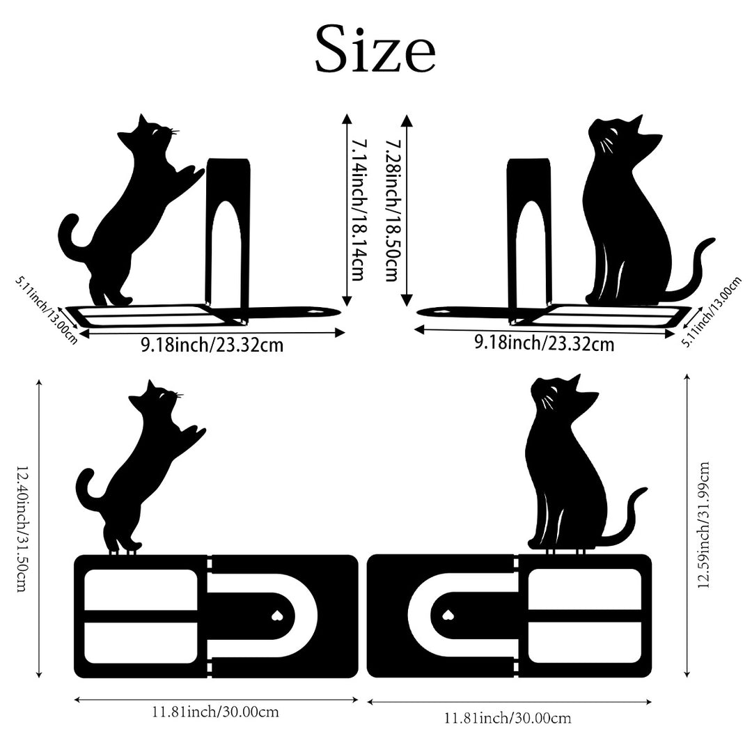 Künstlerische Katzenbuchstützen