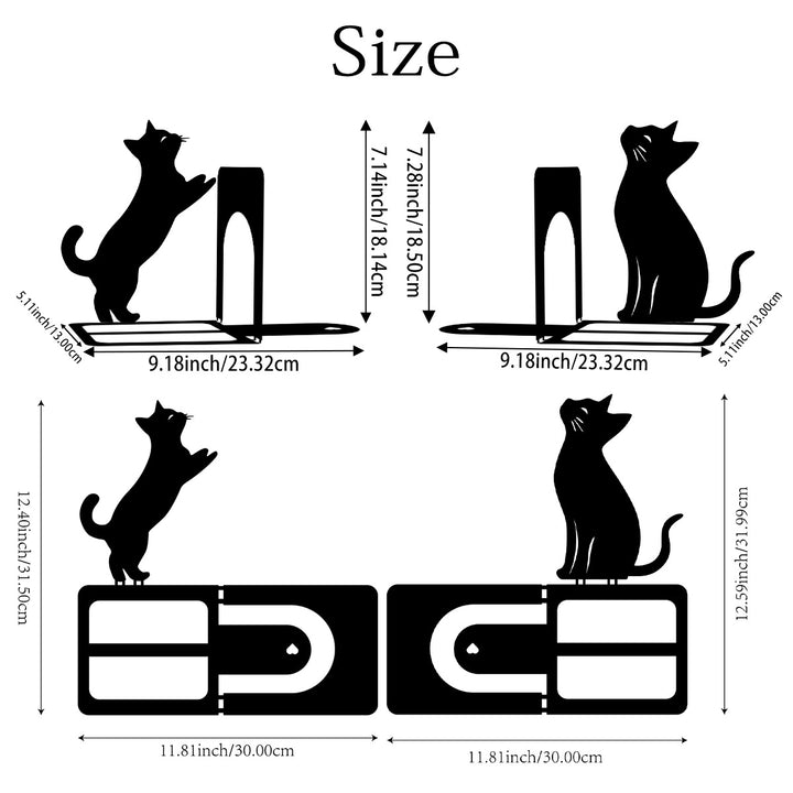 Künstlerische Katzenbuchstützen