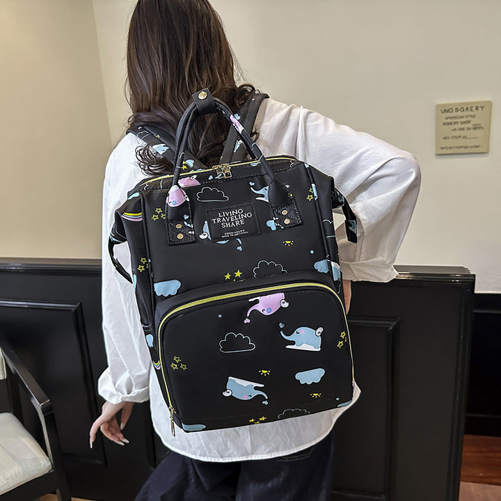Verspielt bedruckter multifunktionaler Baby-Rucksack Karnz