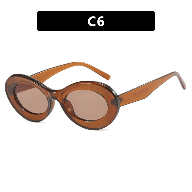 Damen ovale Sonnenbrille mit modernen Gläsern Karnz