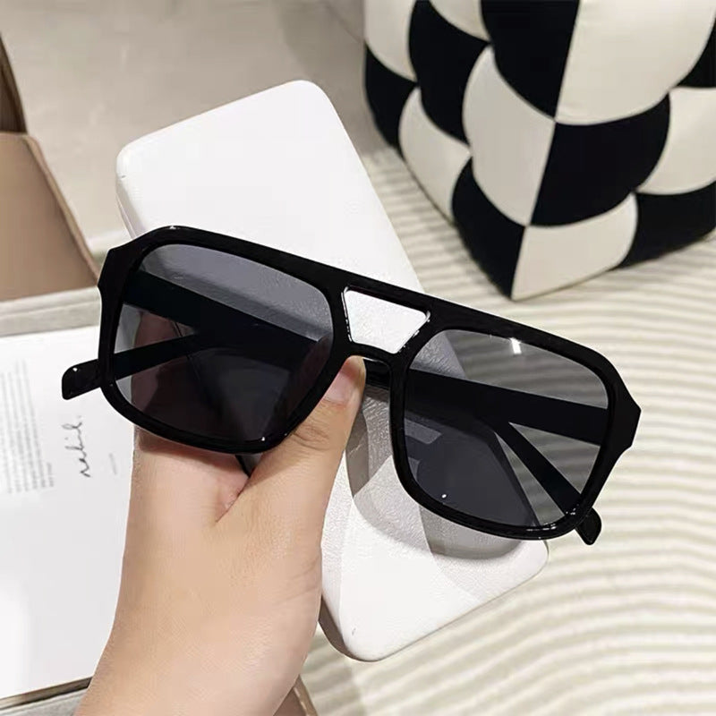 Damen modische Oversized-Sonnenbrille mit auffälligem Muster Karnz