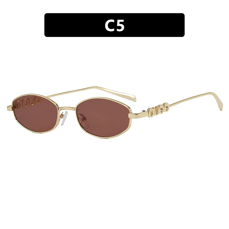 Damen modische Sonnenbrille mit elegantem Edelstahlrahmen und UV-Schutz Karnz